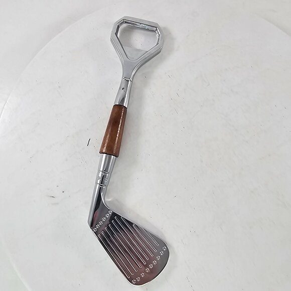 Golf Club & Dimpled Golf Ball Bottle Opener Set Vintage Style Metal - Picture 6 of 6